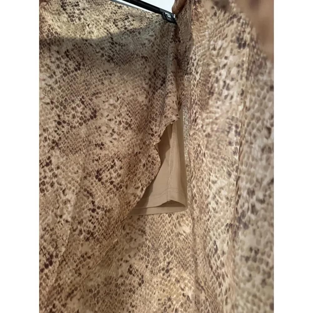 Y2K Snakeskin Wrap Skirt